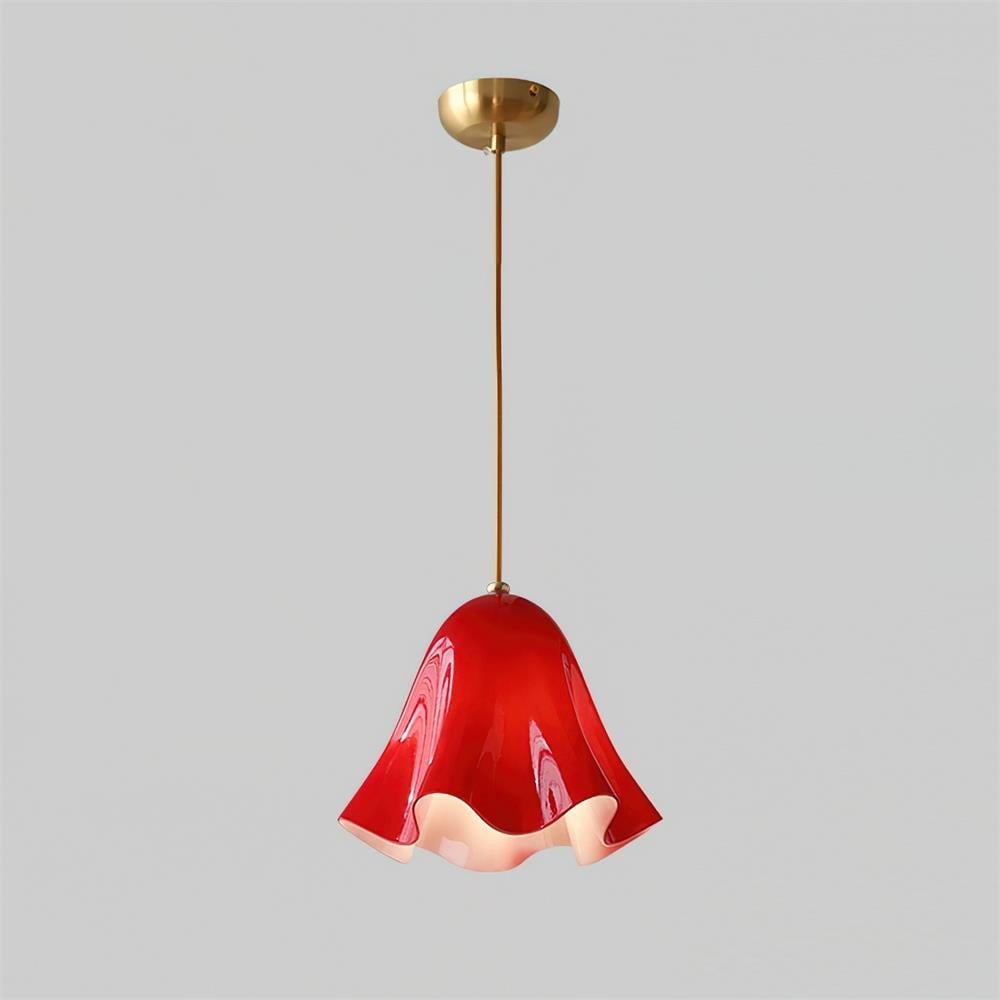 Bellina Wavy Edge Glass Pendant - French Style Light for Kitchen T279