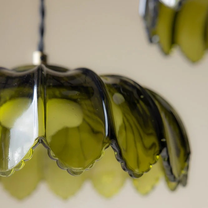 Aridia Palm Leaf Cluster Pendant Light Artistic Glass Pendant for Hallway Kitchen and Lounge T1150
