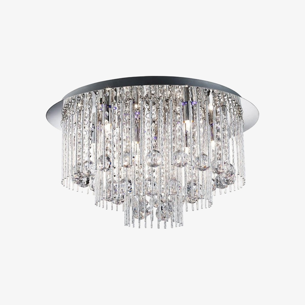 Virelis 8 Light Twist Tubes Ceiling Light - Modern Crystal Design for Dining Rooms or Lounges T990