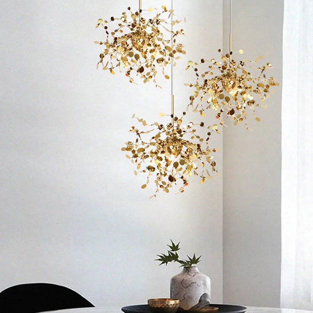 Modern Creative Decorative Leaf Stainless Steel Pendant Light M58