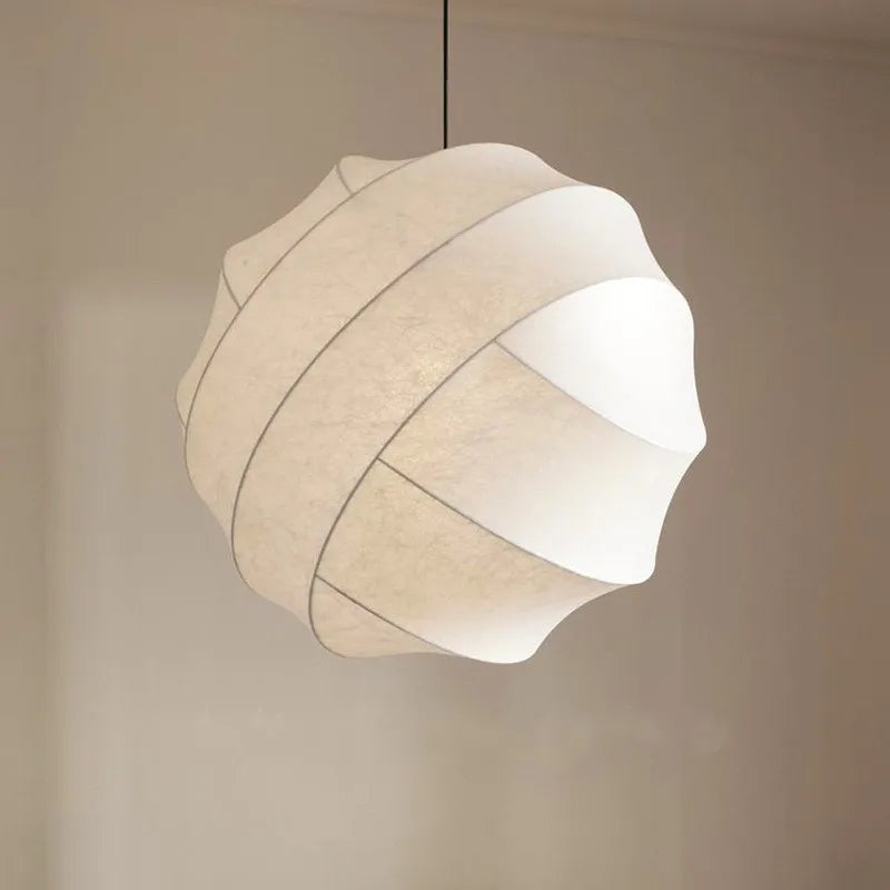 Wabi Sabi Silk Ball Japandi Pendant Light T2107
