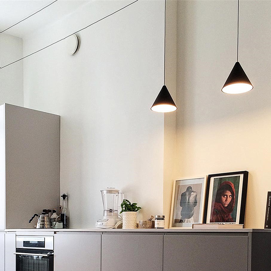 String Light Cone Pendant Light