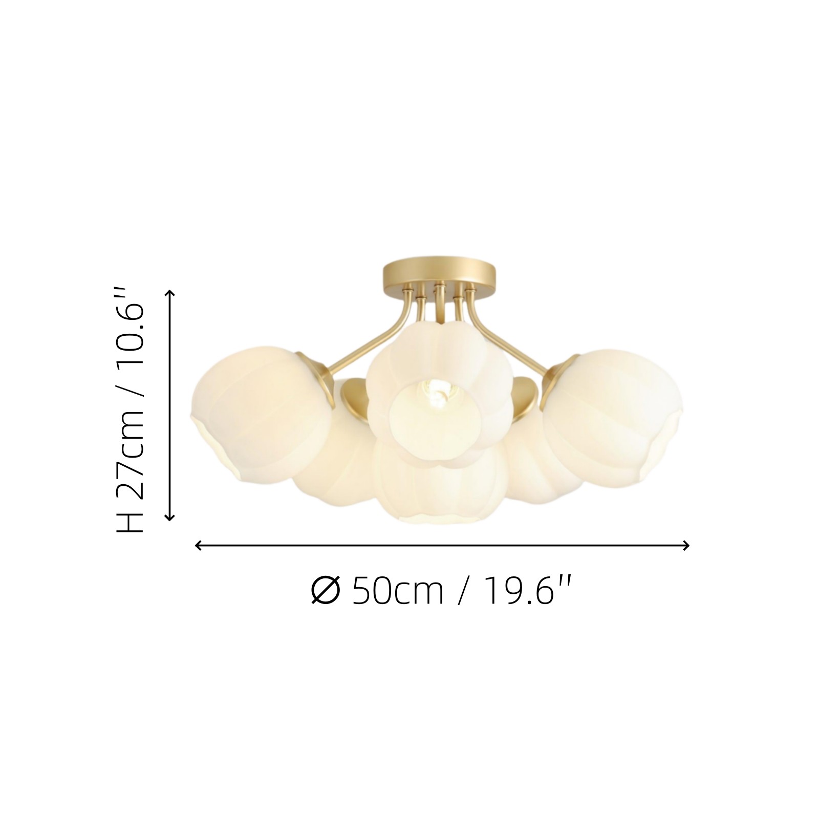 Flower Glass Ceiling Light P044