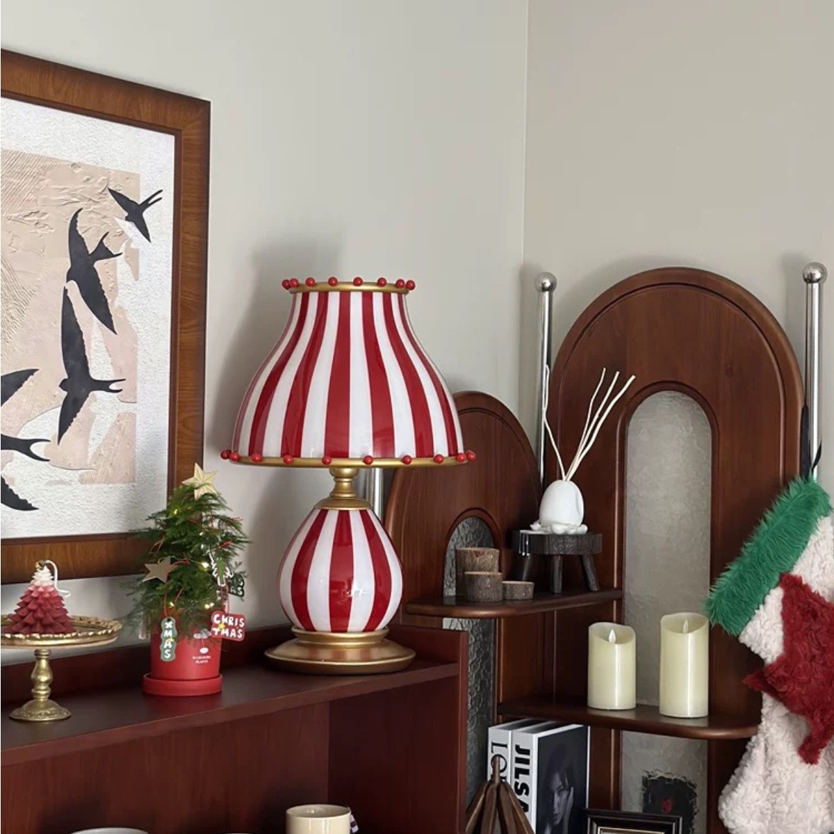 Festilo Circus-Style Metal Table Lamp — Vintage Living Room Accent S278