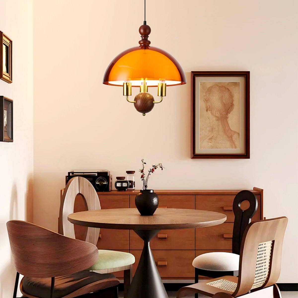 French Medieval Style Sunset Afterglow Acrylic Pendant Light S254