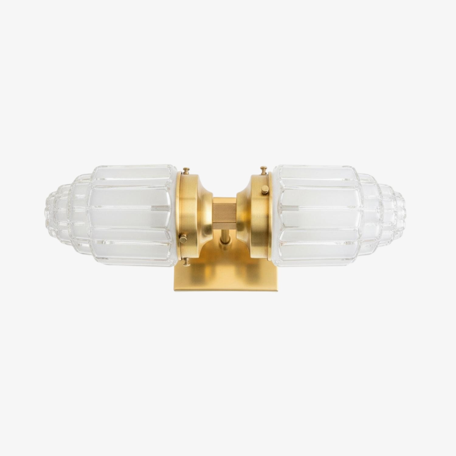 Tierlux Glass Art Deco Wall Sconce - Glass Frosted Globes with Skyscraper Globe T294