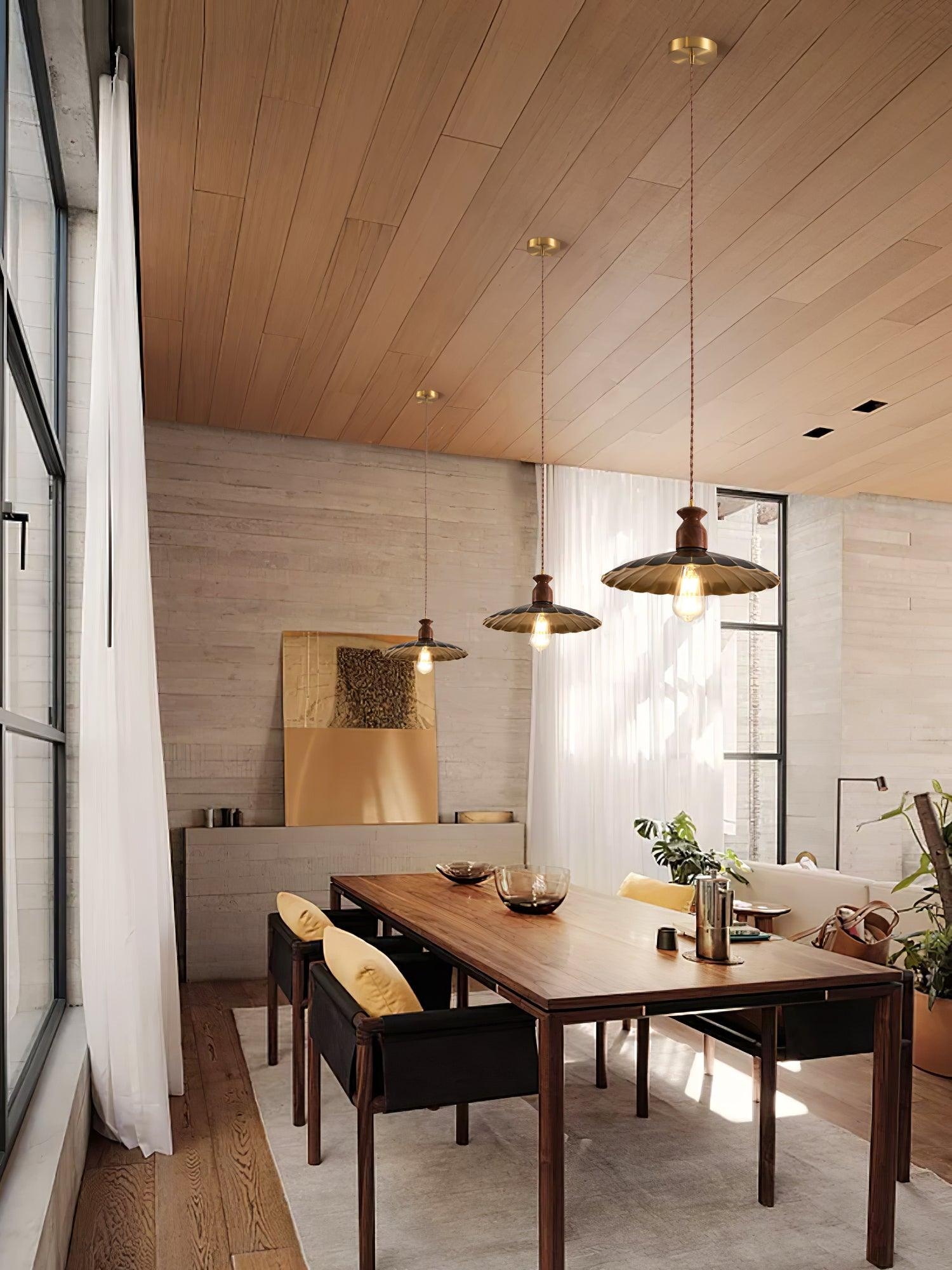 Brass Crest Pendant Light T1581
