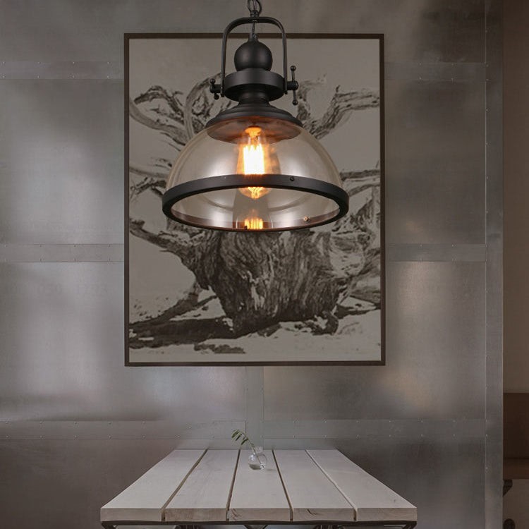 Modern Industrial Style Dome Glass Pendant Lamp M65