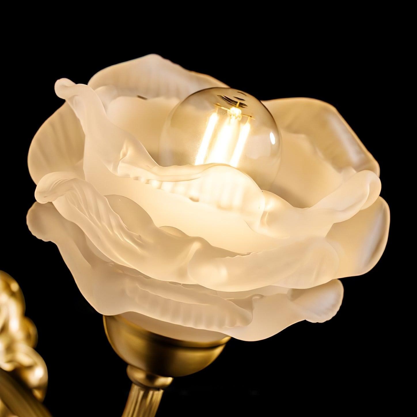 Brass Rose Wall Light M299