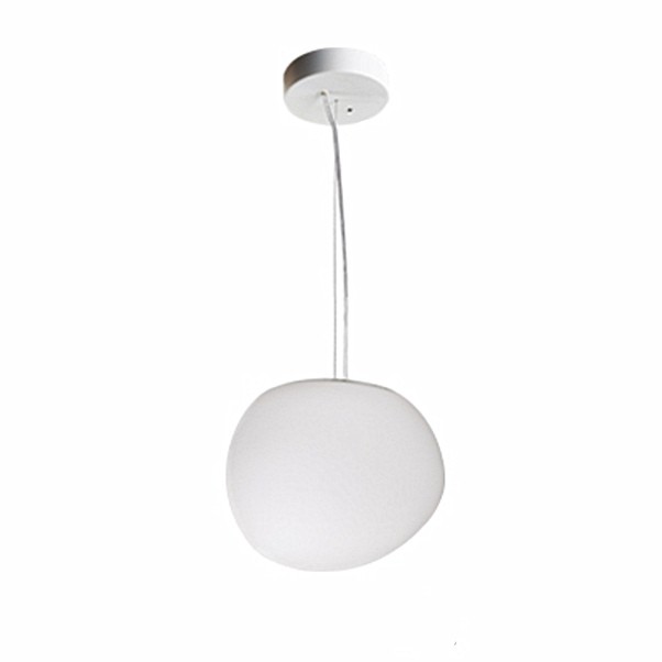 Pebble Orb Deco Milk Glass Pendant Light S161