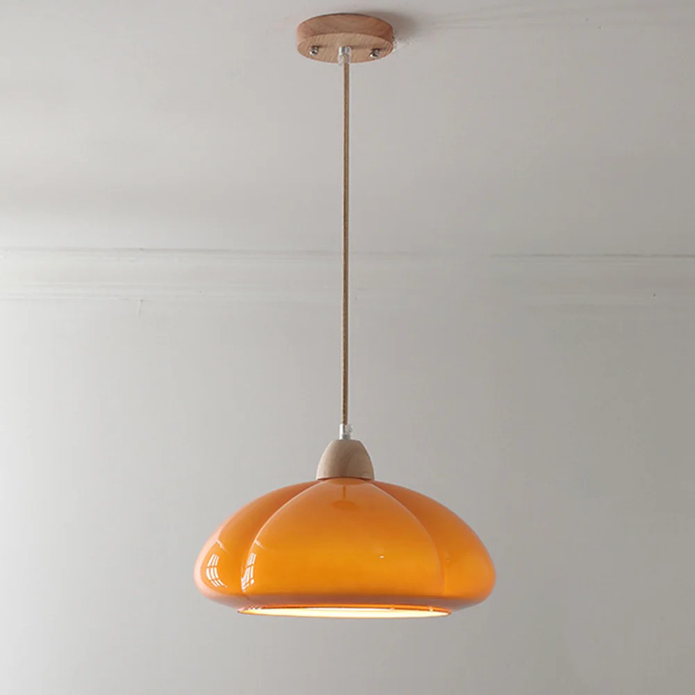 Nordic Retro Pumpkin Glass Pendant Lamp S134