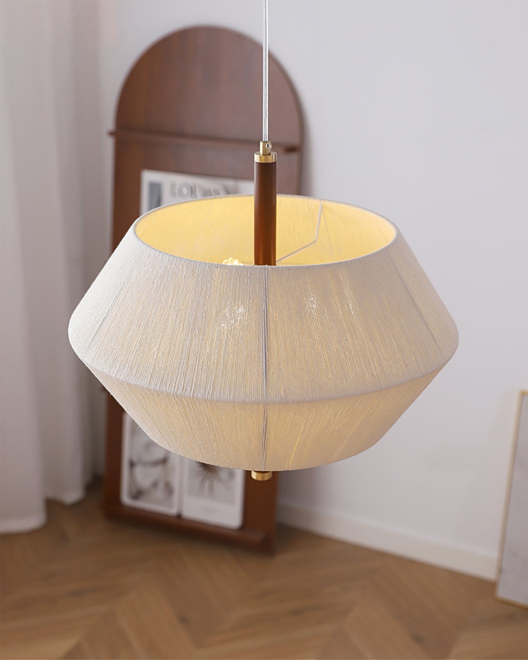 Japanese Wabi-Sabi Style Woven Fabric Pendant Lamp M10