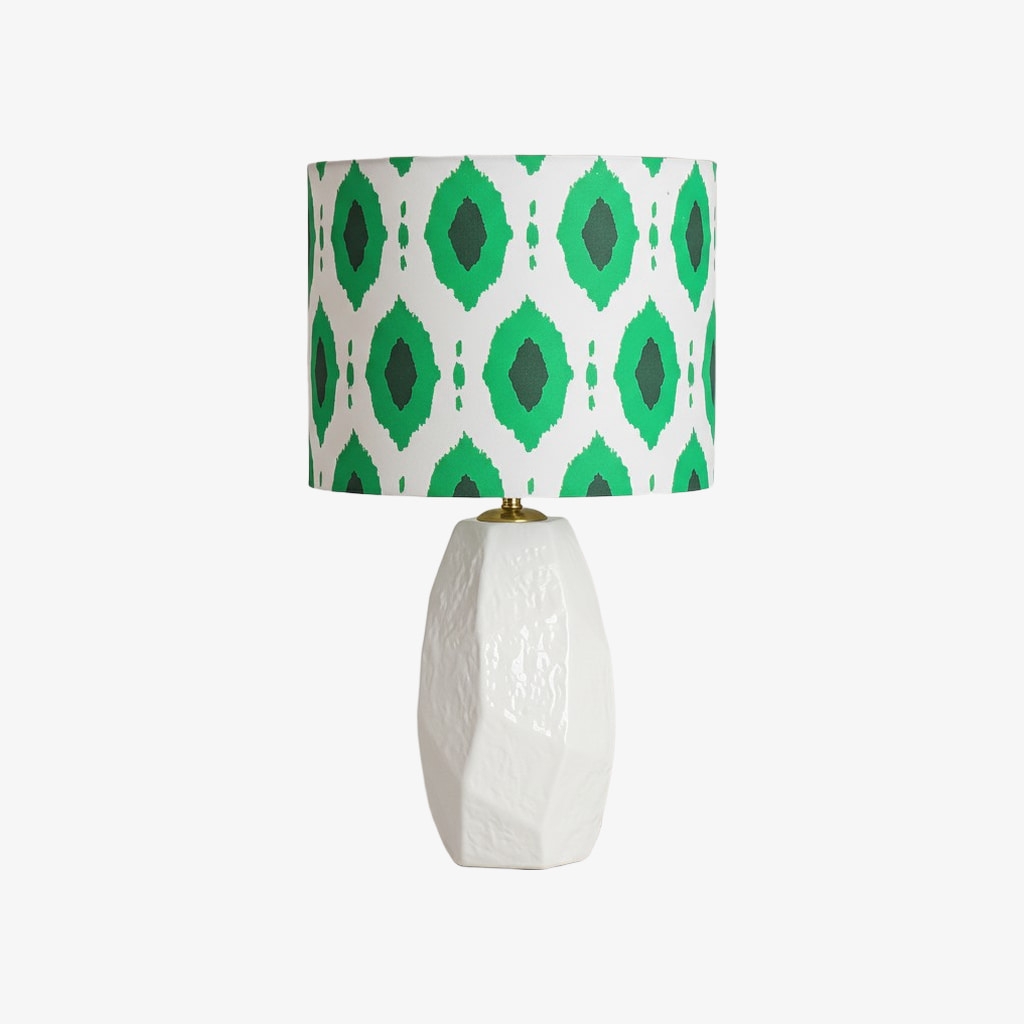 Arivane Decorative Ceramic Lamp - Fabric Shade Side Table Light T1183