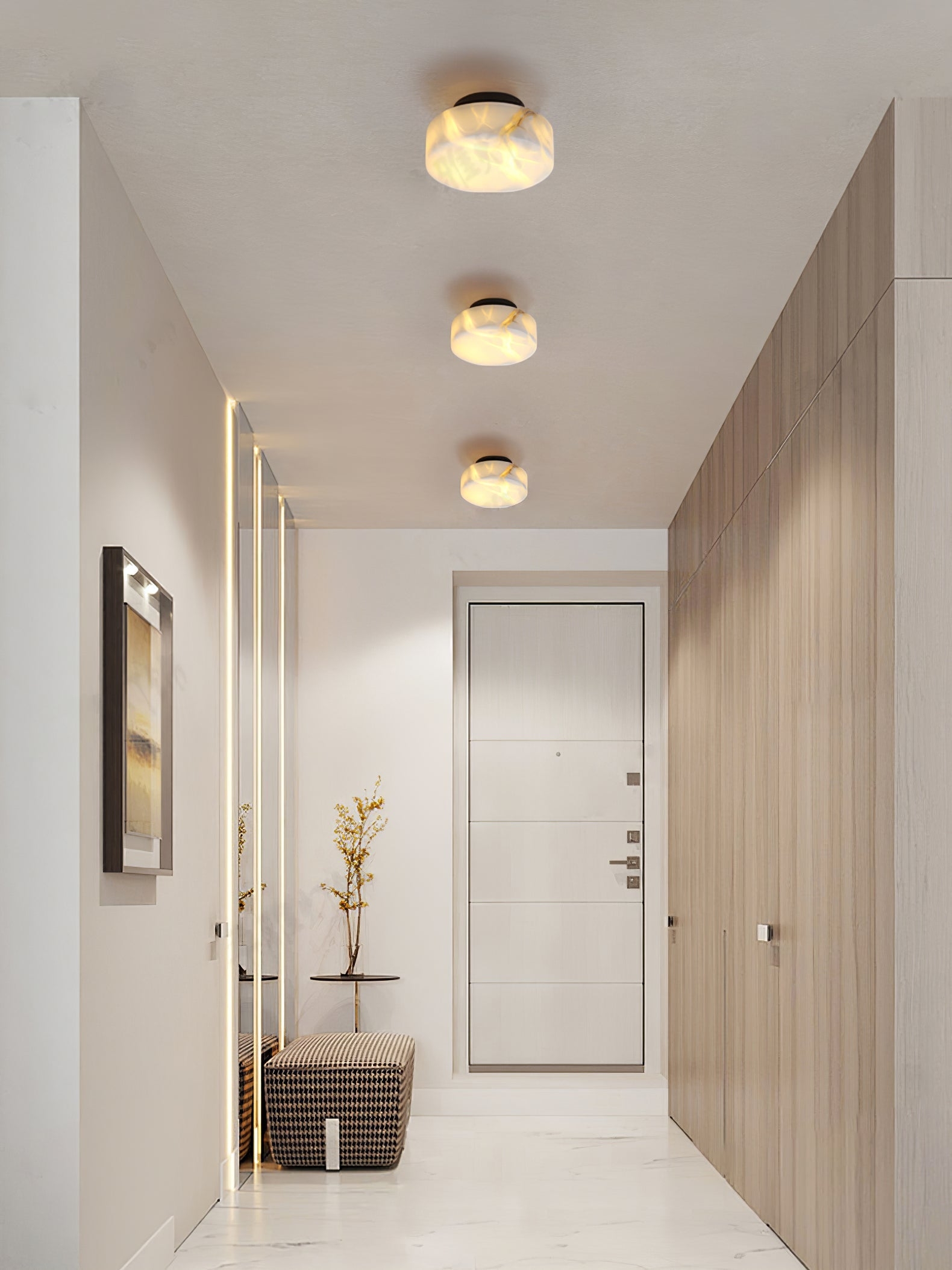 Cylindrical Alabaster Wall Light T1623