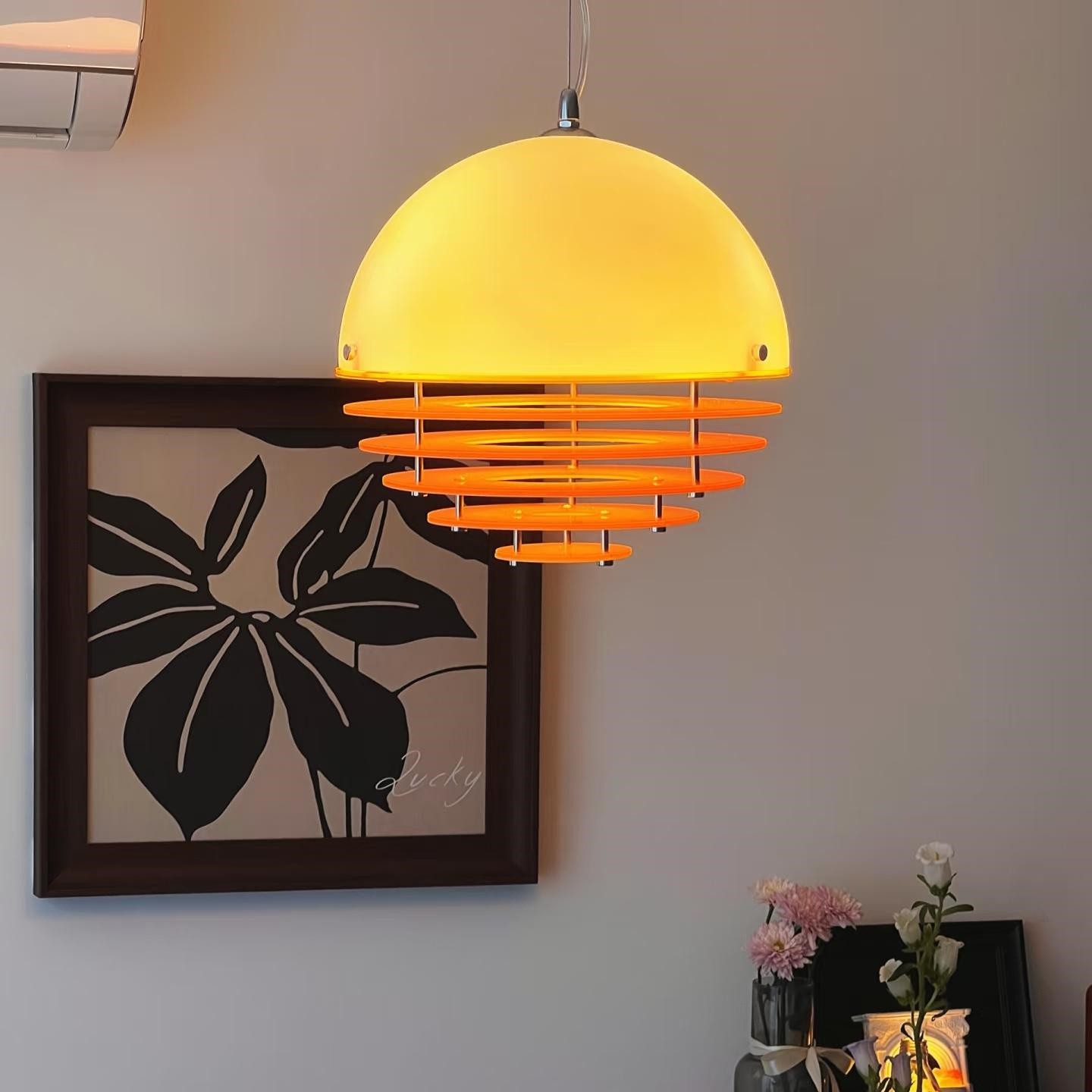 Bauhaus Sunset Pendant Lamp - Warm Ambient Lighting for Living Room S213
