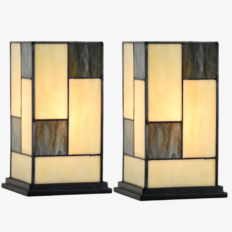 TF Manchester Square Table Lamp - Classic Glass for Living Room and Bedroom T1019