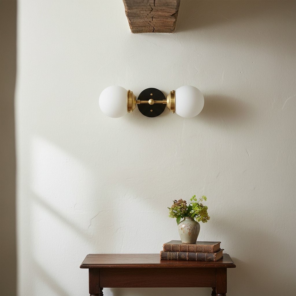 Lumio Globe Modern Geometric Sconce - Two Light Bathroom Vanity Lighting T346