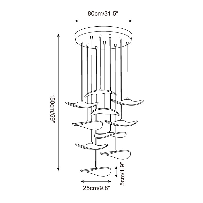 Twisora Wood Chandelier T1415