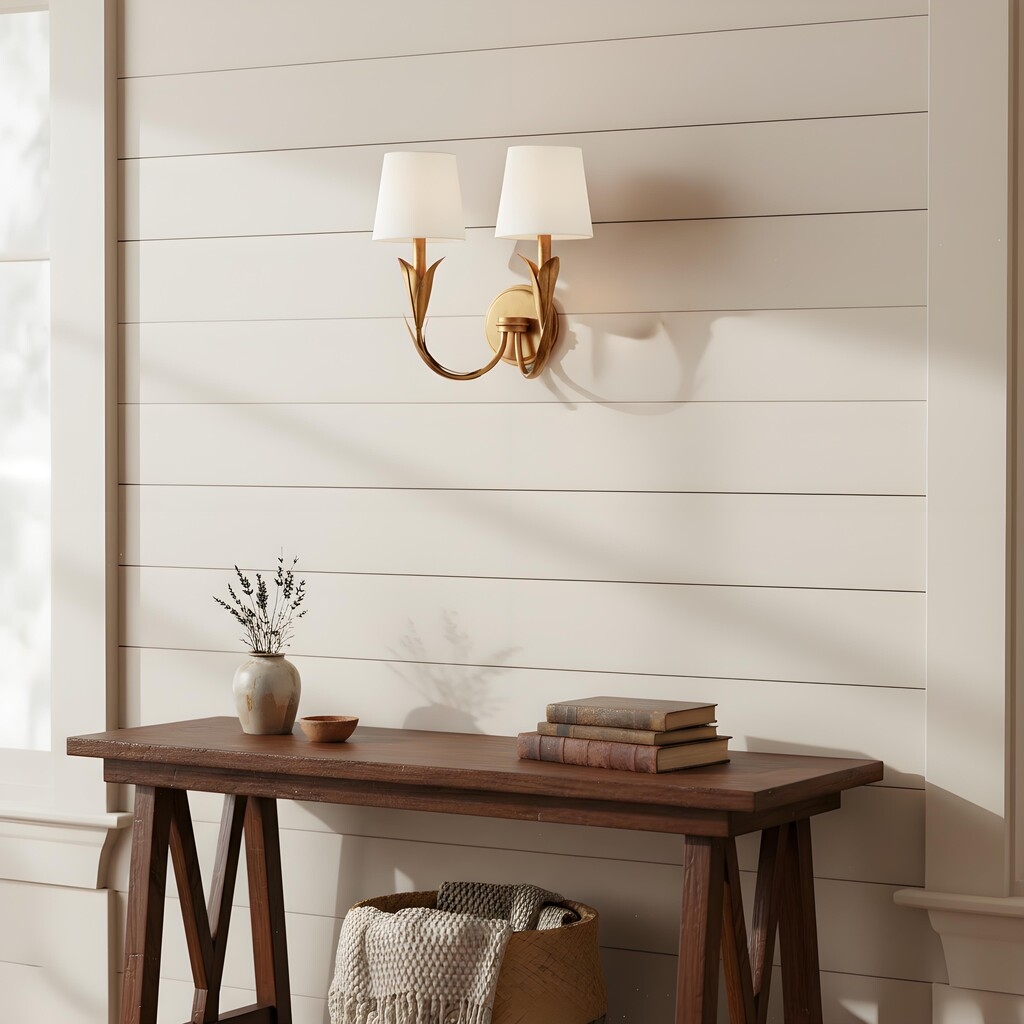 Duova Wall Lamp - Curved Reed-Like Metal Arms Design for Bedroom, Living Room or Bathroom T715