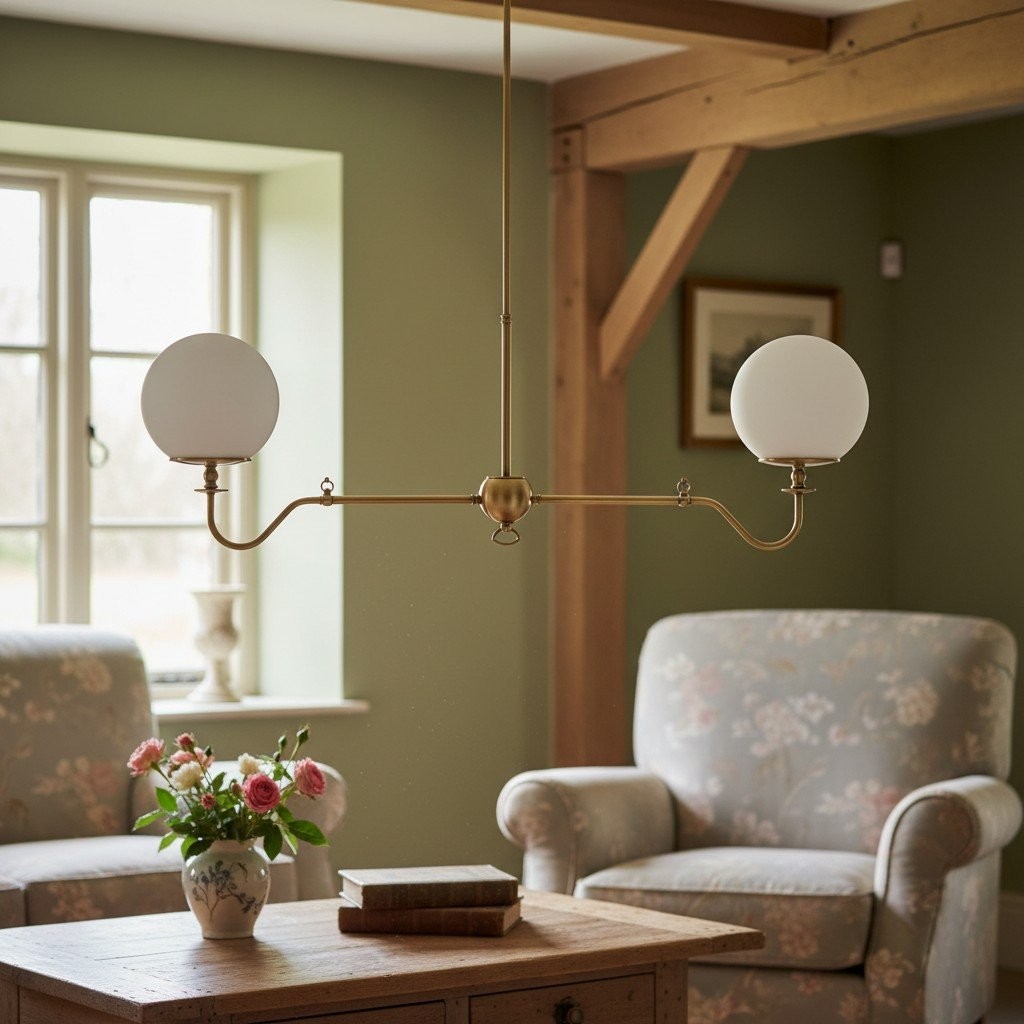 Glorica Glass Brass Chandelier Lighting - Contemporary Glass Multi-Light Hanging Fixture T405