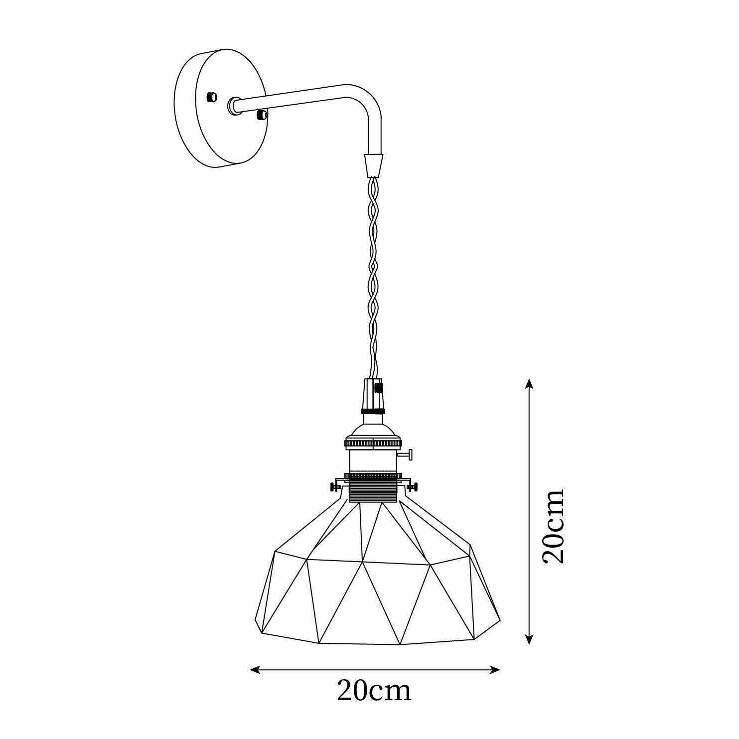 Retro Pastoral Glass Wall Lamp M109