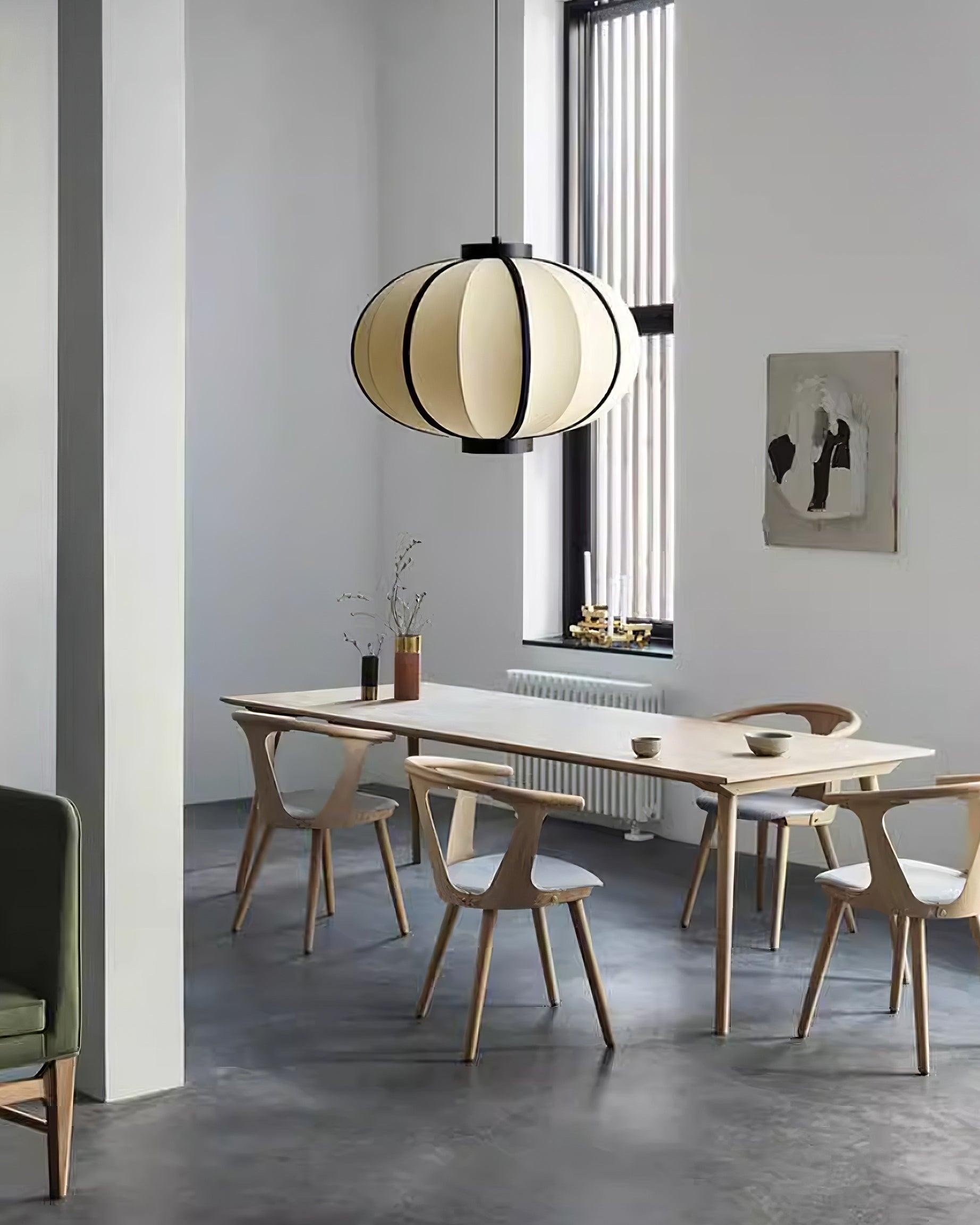 Minimalist Black and White Lantern Pendant Lamp M118