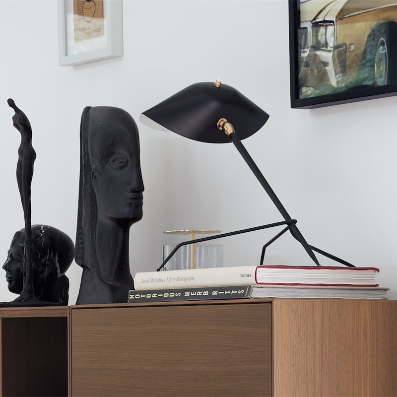 Arclume Tripod Desk Lamp – Black Metal Design for Room