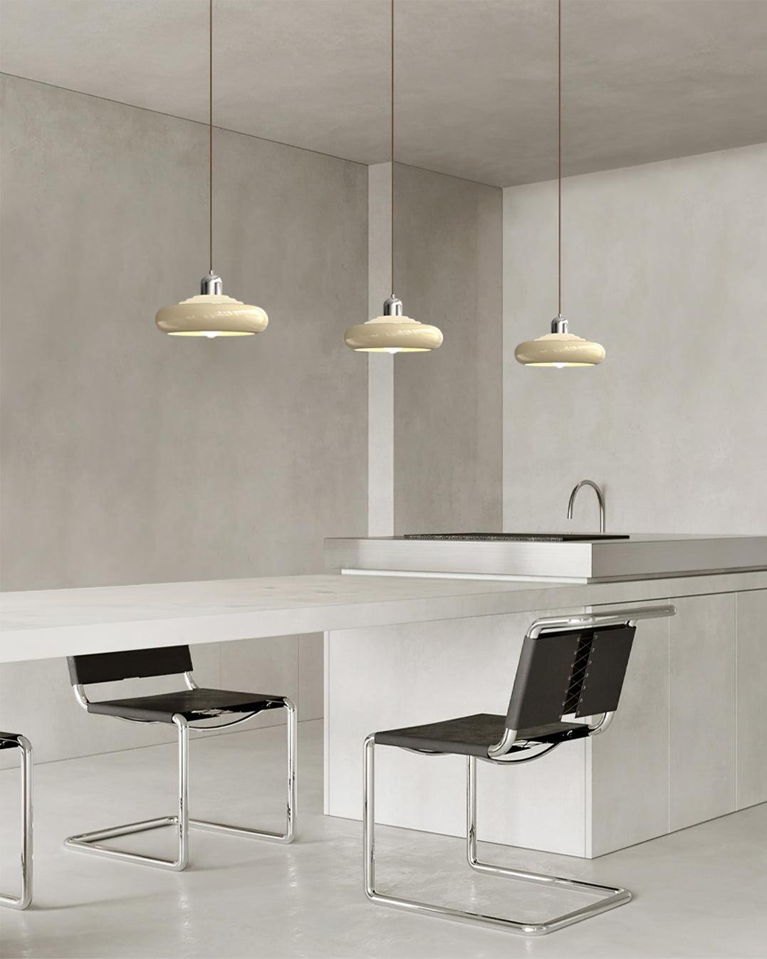 Multi-tiered Round Tower Cream Color Pendant Lamp M385