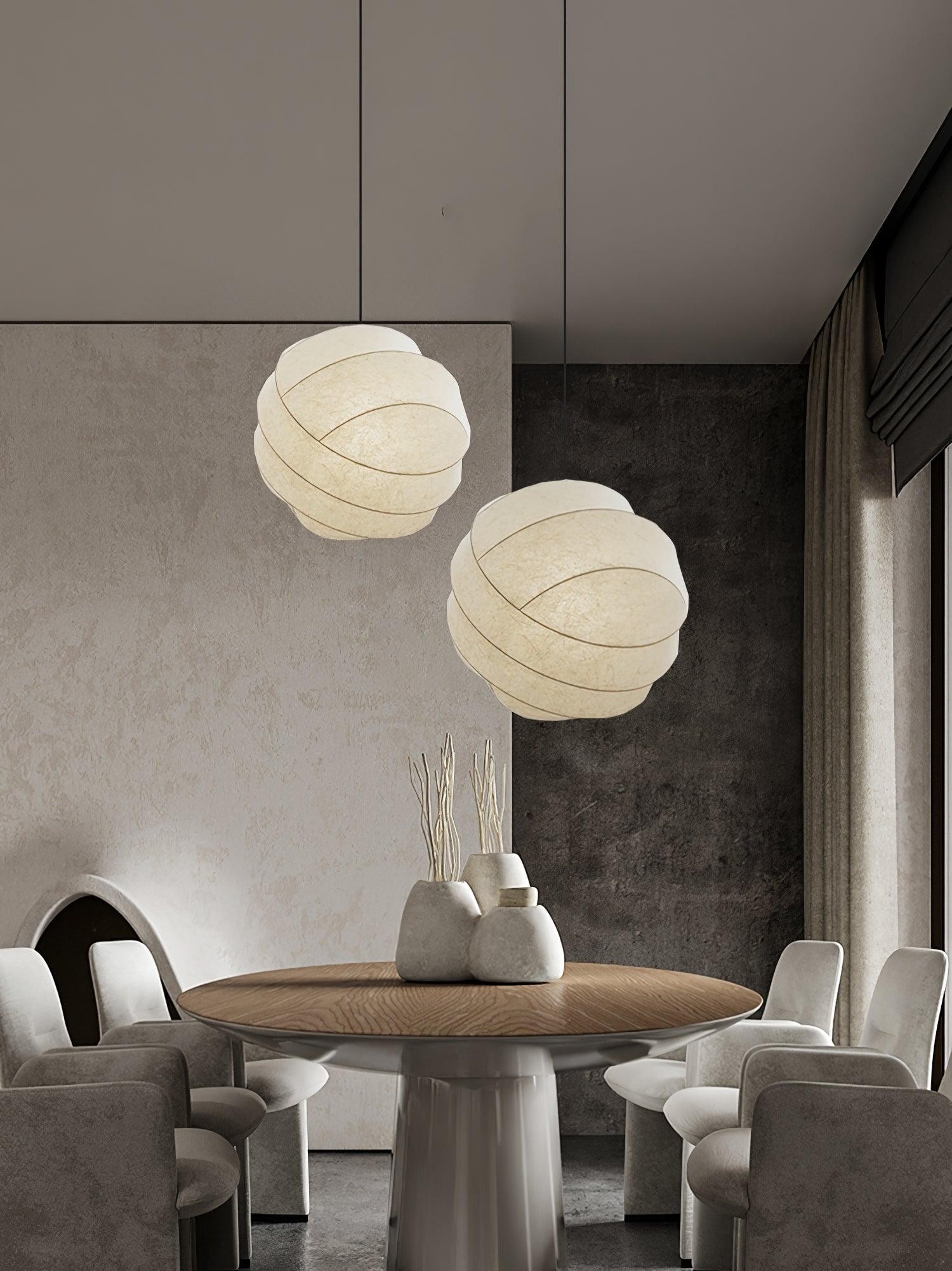 Wabi-Sabi Style Fiber Cocoon Pendant Lamp M400
