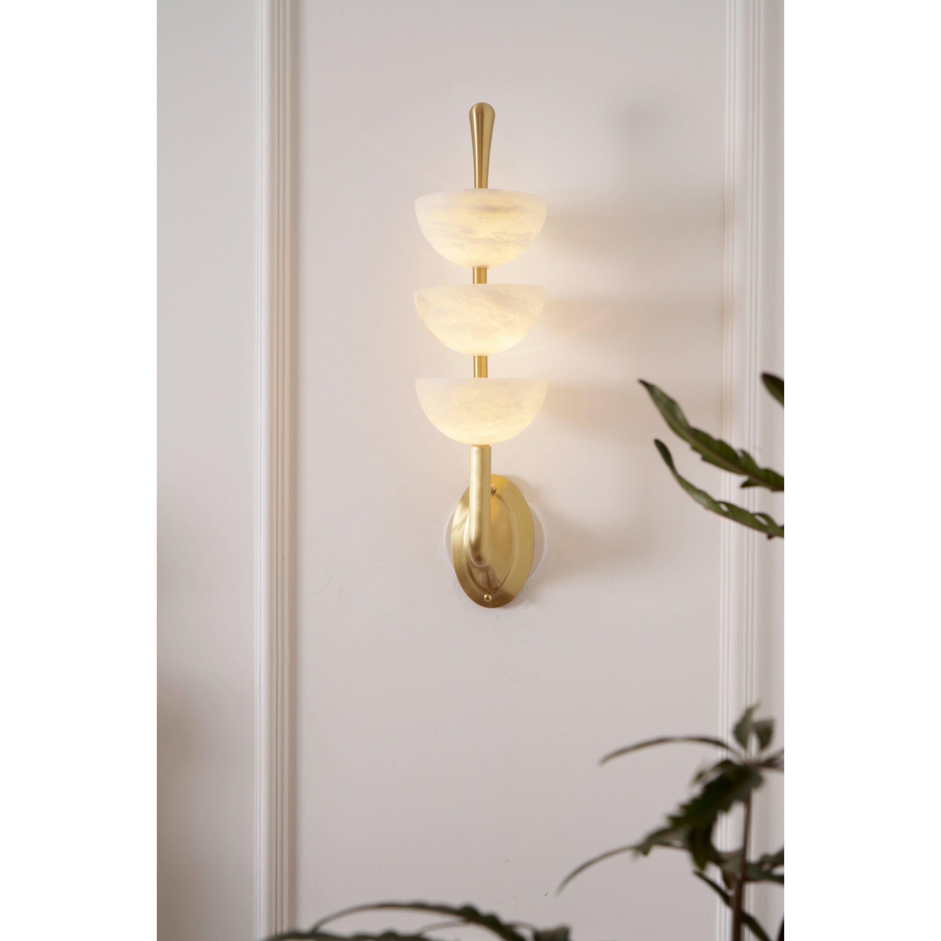 Triple Alabaster Wall Lamp T1789