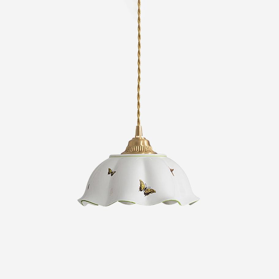 Retro Cream Style Ceramic Pendant Lamp G44