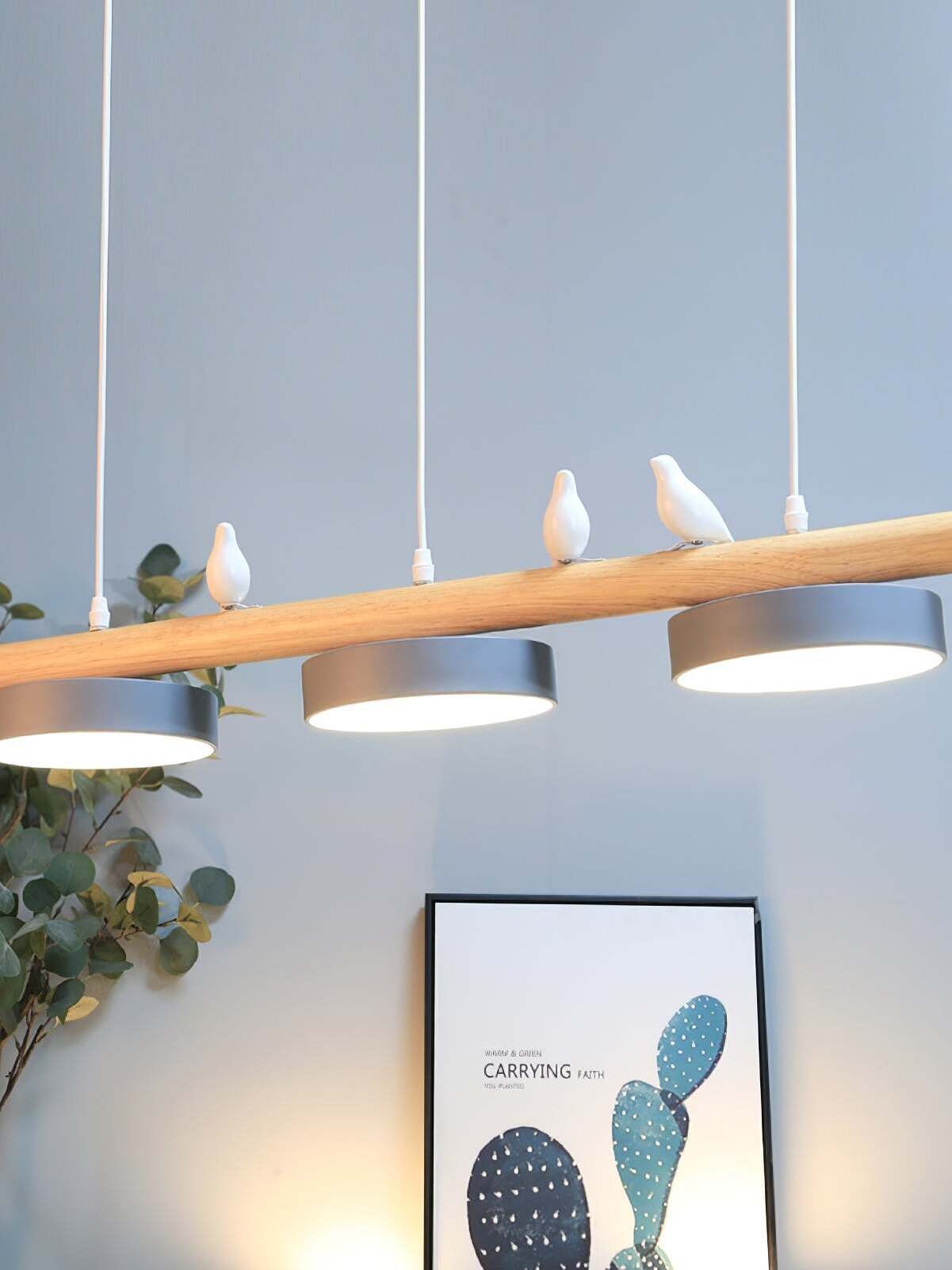 Creative Branch Bird Shaped Pendant Lamp G01