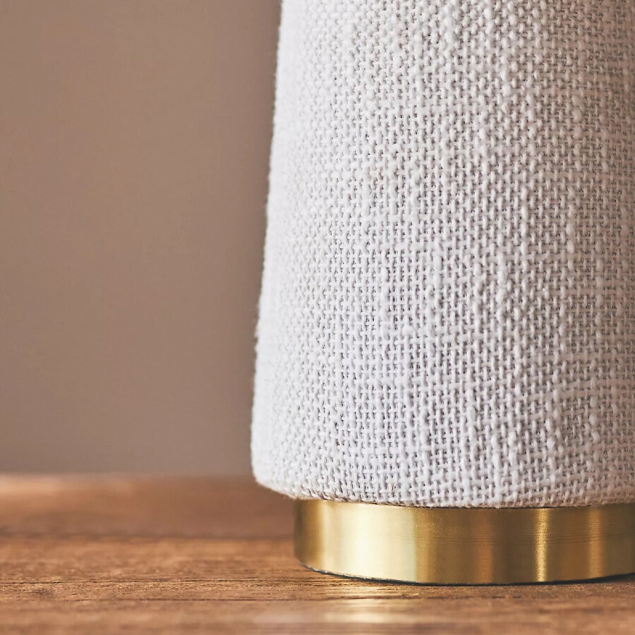 Ceruna Cone Shaded Table Lamp - Elegant Fabric for Living Room and Entryway T720