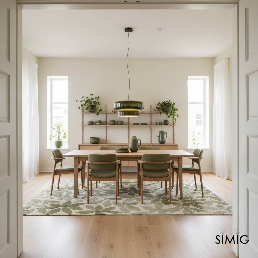 Minimalist Pendant Light - Bohemian Glass and Metal for Dining Room M388