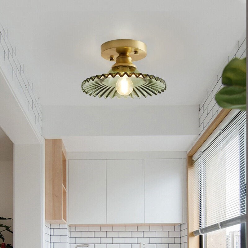 Japanese Retro Glass Ceiling Lamp For Bedroom Hallway S62