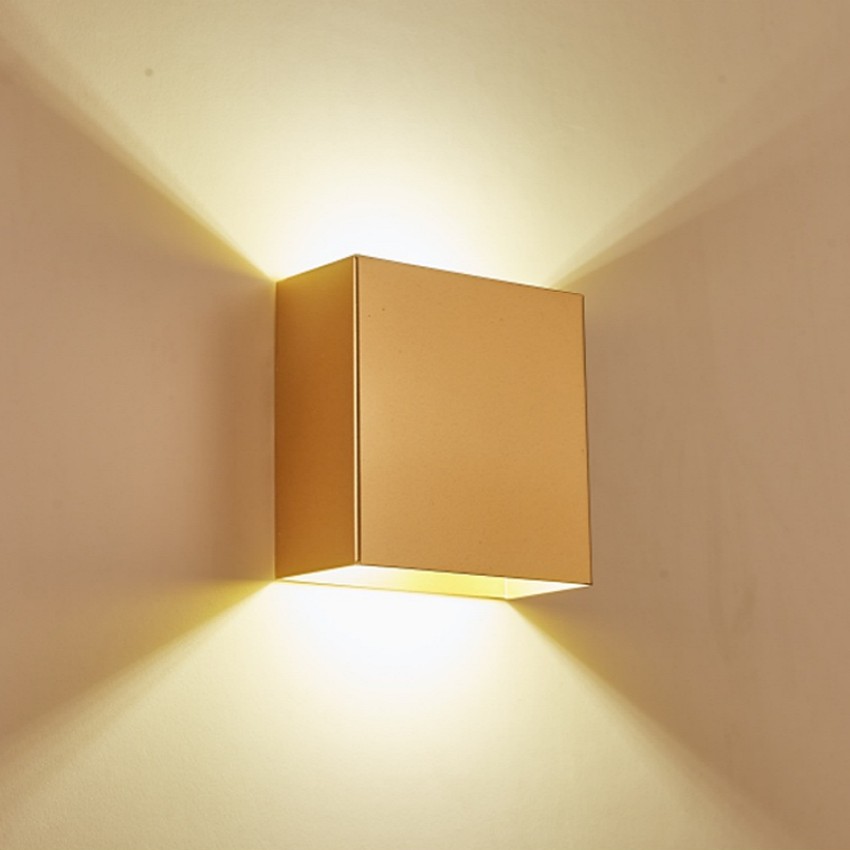 Aluminum Minimalist Style LED-6W Cube Wall Light For Bedroom