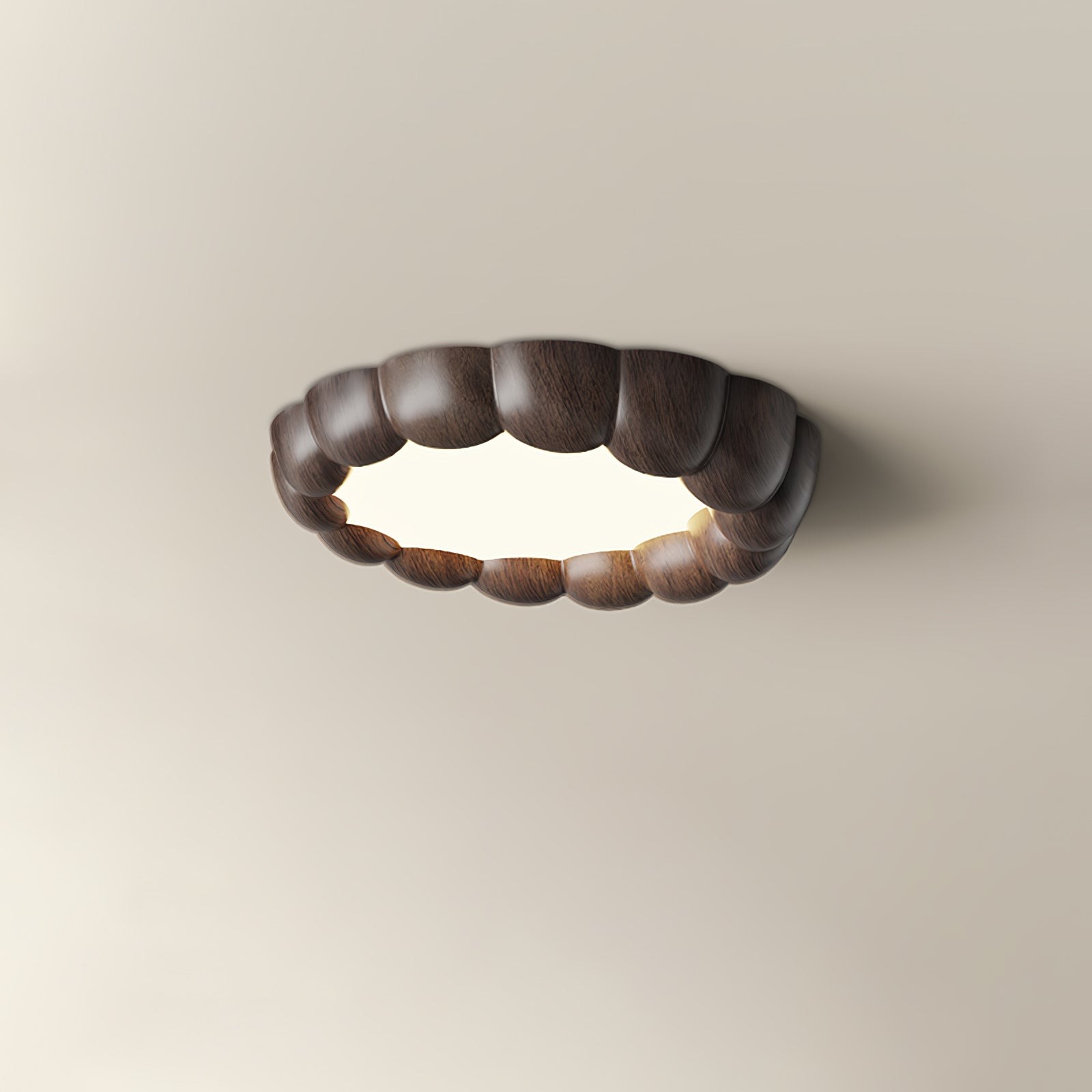 Faux Wood Ripple Ceiling Lamp M456