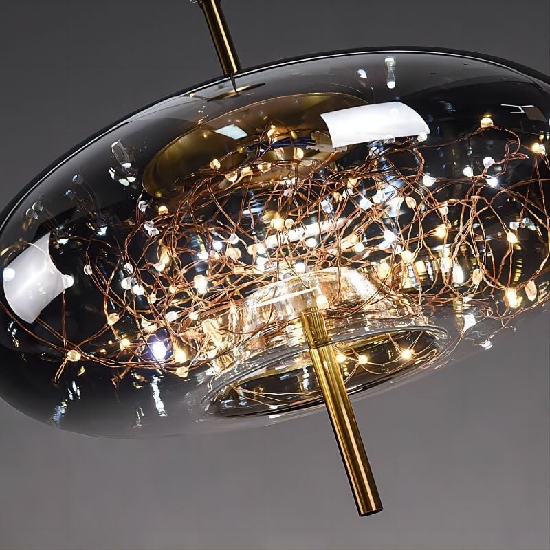 Scandinavian Cylinder Oval Glass Pendant Light M63