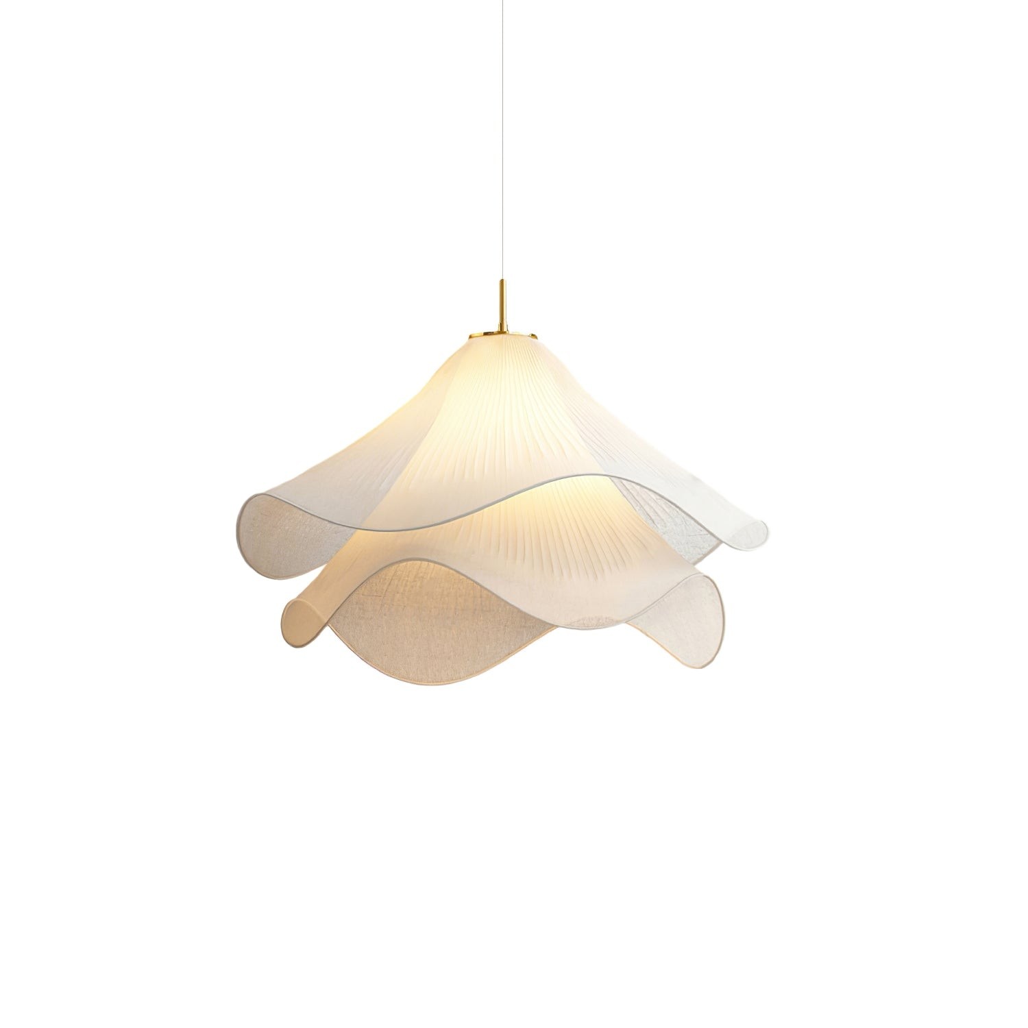 Ethereal Bloom Flower Pendant Light - Elegant White Fabric Pendant Light T087