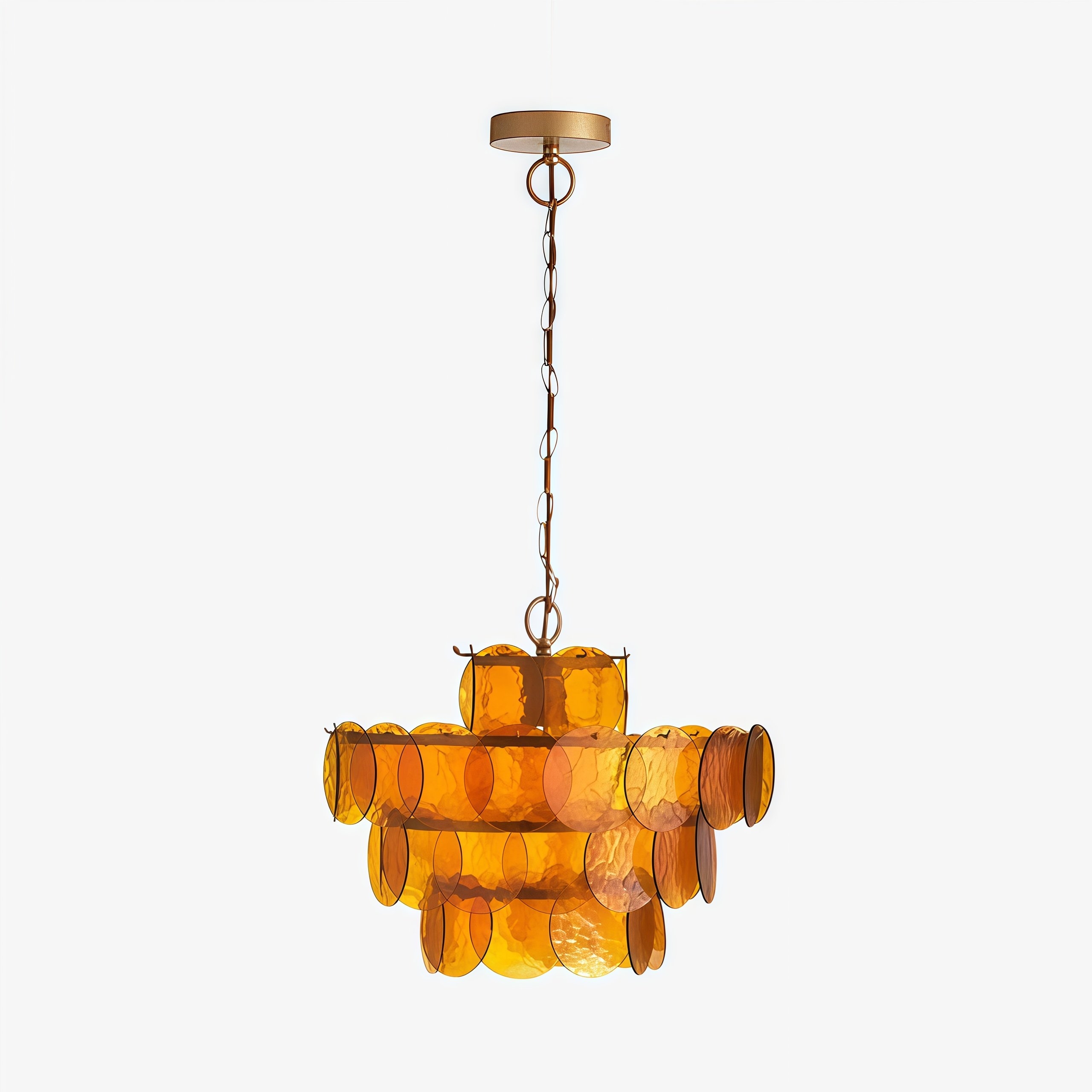 Morien Colorful Disc Pendant Light - Artistic Glass and Metal Pendant Lighting for Dining or Bedroom T495