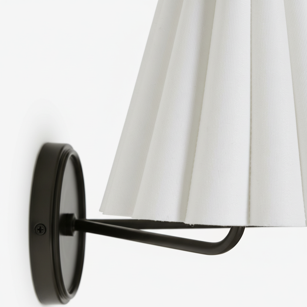 Ruffmeto Modern Pleated Wall Lamp - Elegant Accent Light for Hallways T474