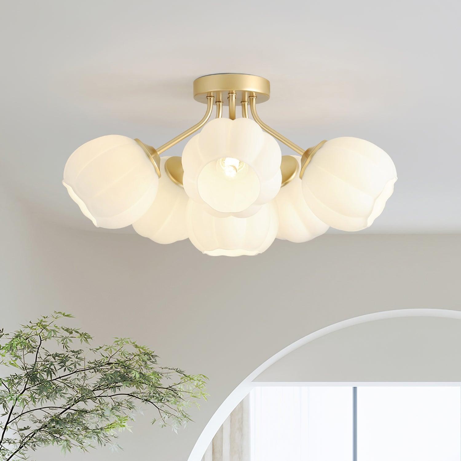 Flower Glass Ceiling Light P044