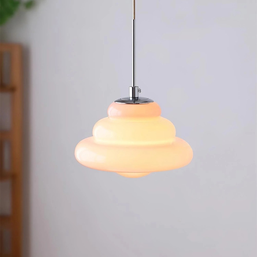 Tiered Pendant Lamp - Modern Glass and Metal for Dining Room S245