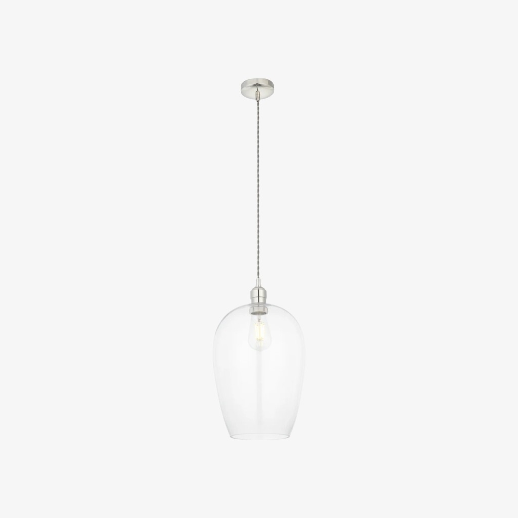 Clarione Height-Adjustable Glass Pendant Light - Classic Art Deco Light T1032