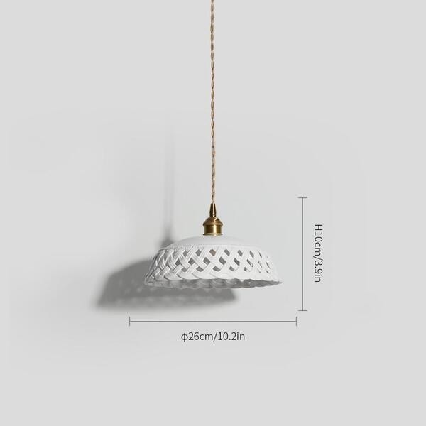 Modern White Ceramic Pendant Light  E27 Light For Living Room