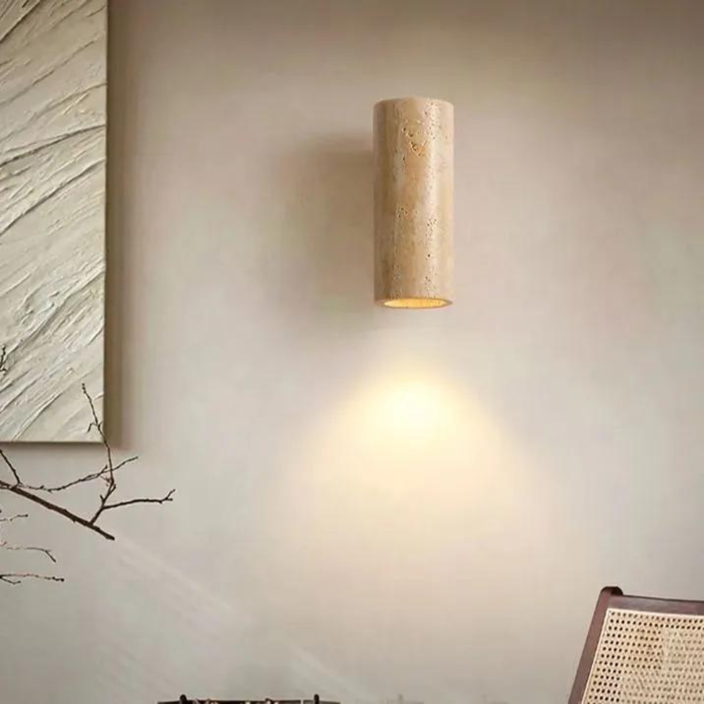 Wabi-Sabi Aura Travertine Wall Light T2022