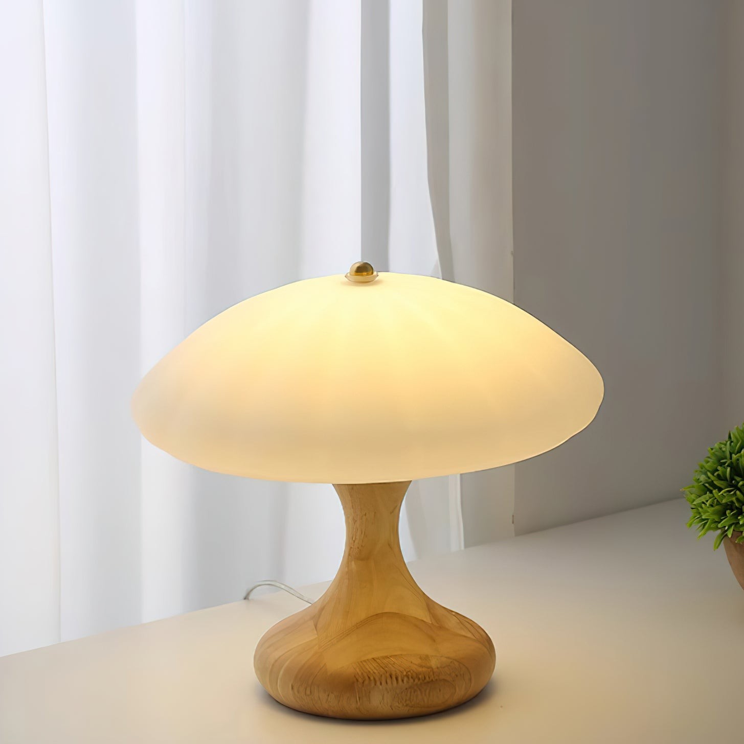 Mushroom Shape Curved Table Lamp M90