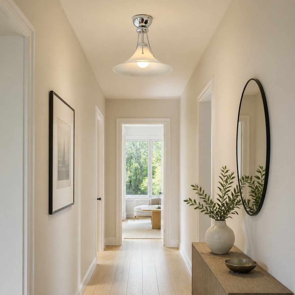Kallera Magnolia Ceiling Light - Gradient Design Lampshade for Bedroom and Hallway T2269