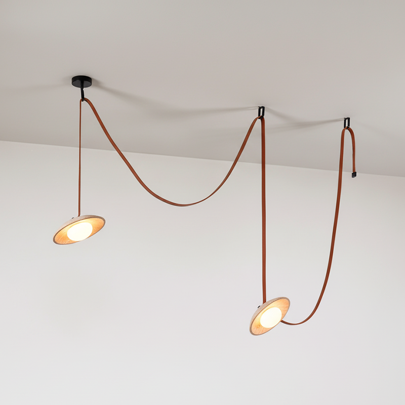 Light Rail Leather Pendant Lamp T1912