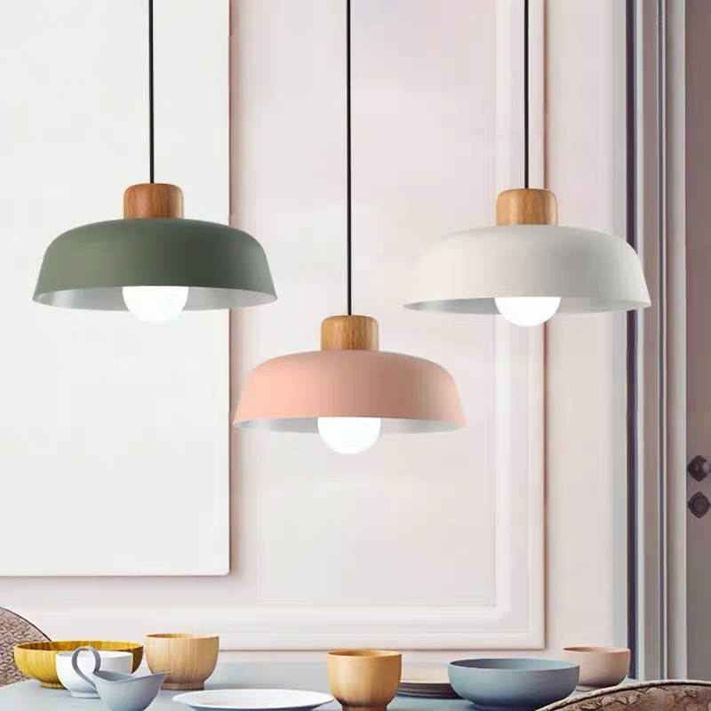 Scandinavian Metal Pendant Light with Macaroon Bowl Shape S33